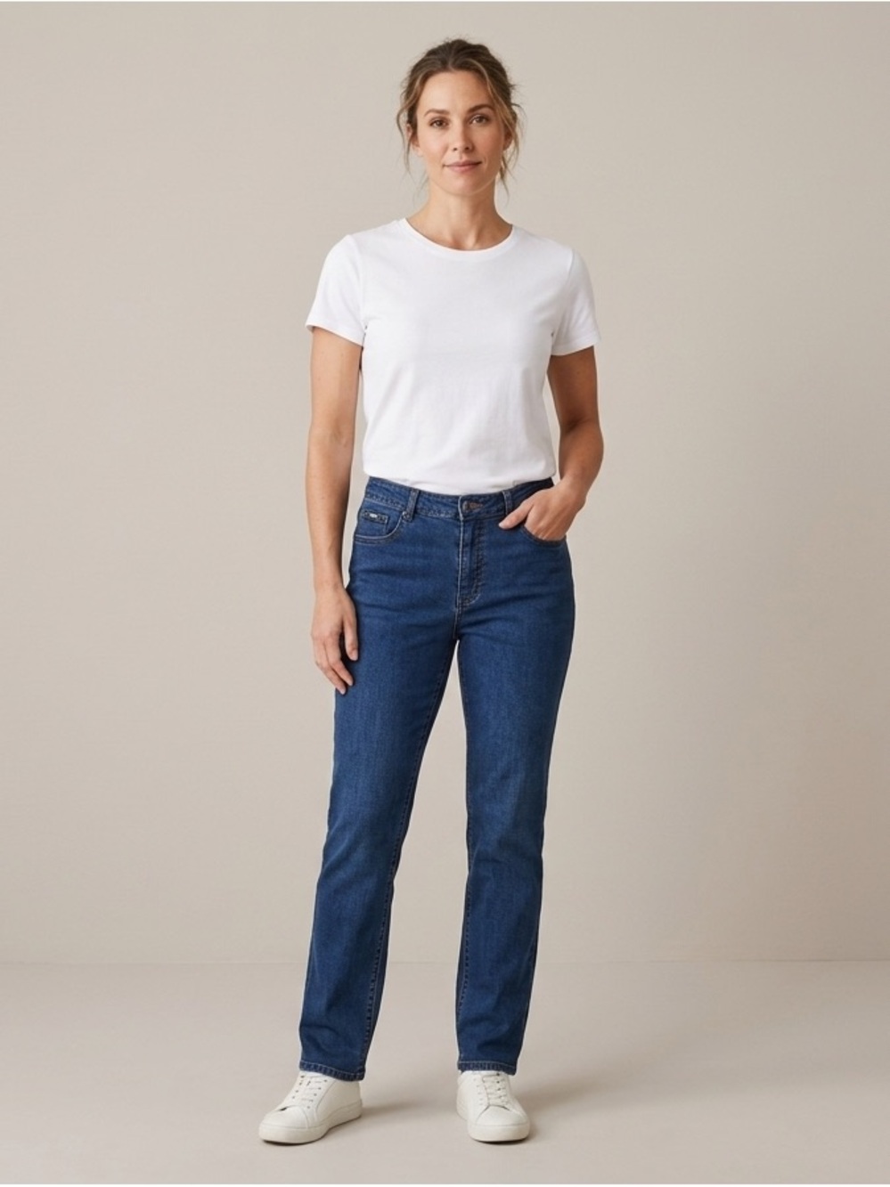 Abercrombie & Fitch Mid-Rise Straight Leg Jeans in Blue Sz 31